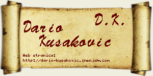 Dario Kušaković vizit kartica